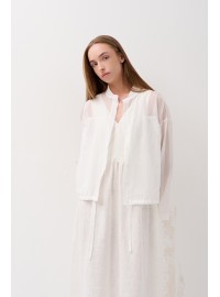 Сорочка-бомбер бавовна айворі (Р125)